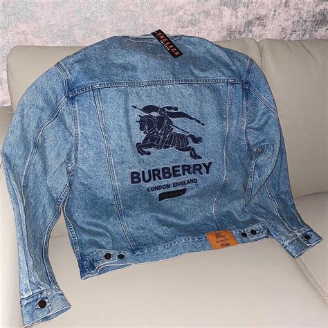 supreme burberry denim jacket